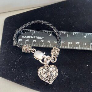 Vintage Avon Braided Corded charm heart